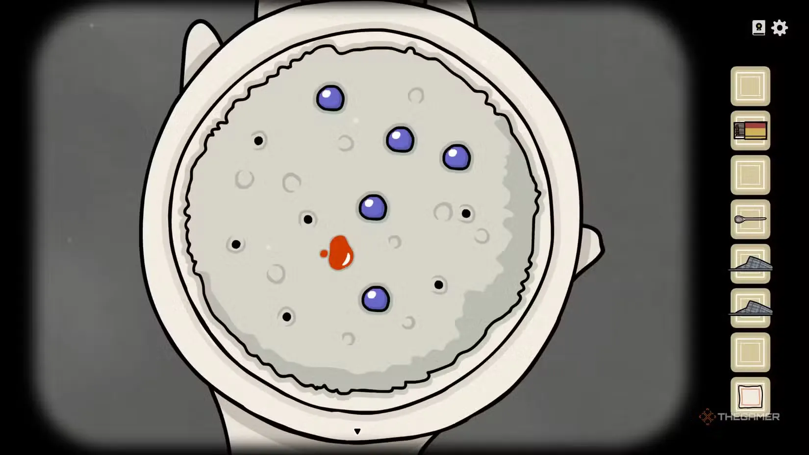 The porridge puzzle in Servant of the Lake.