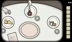The dessert puzzle solution in Servant of the Lake.