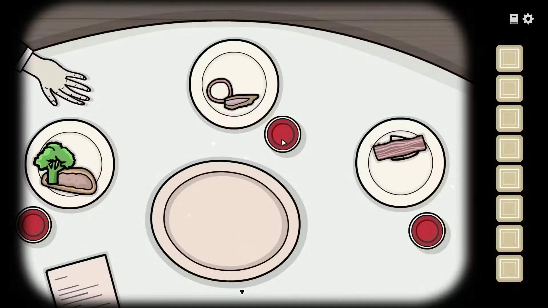 The appetizer puzzle solution in Servant of the Lake.