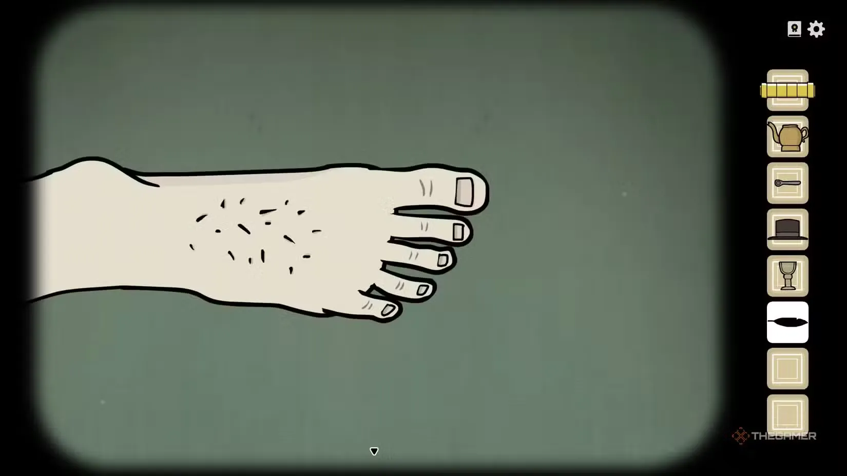 William's foot in Servant of the Lake.