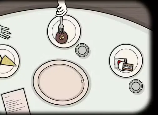 The dessert puzzle solution in Servant of the Lake.