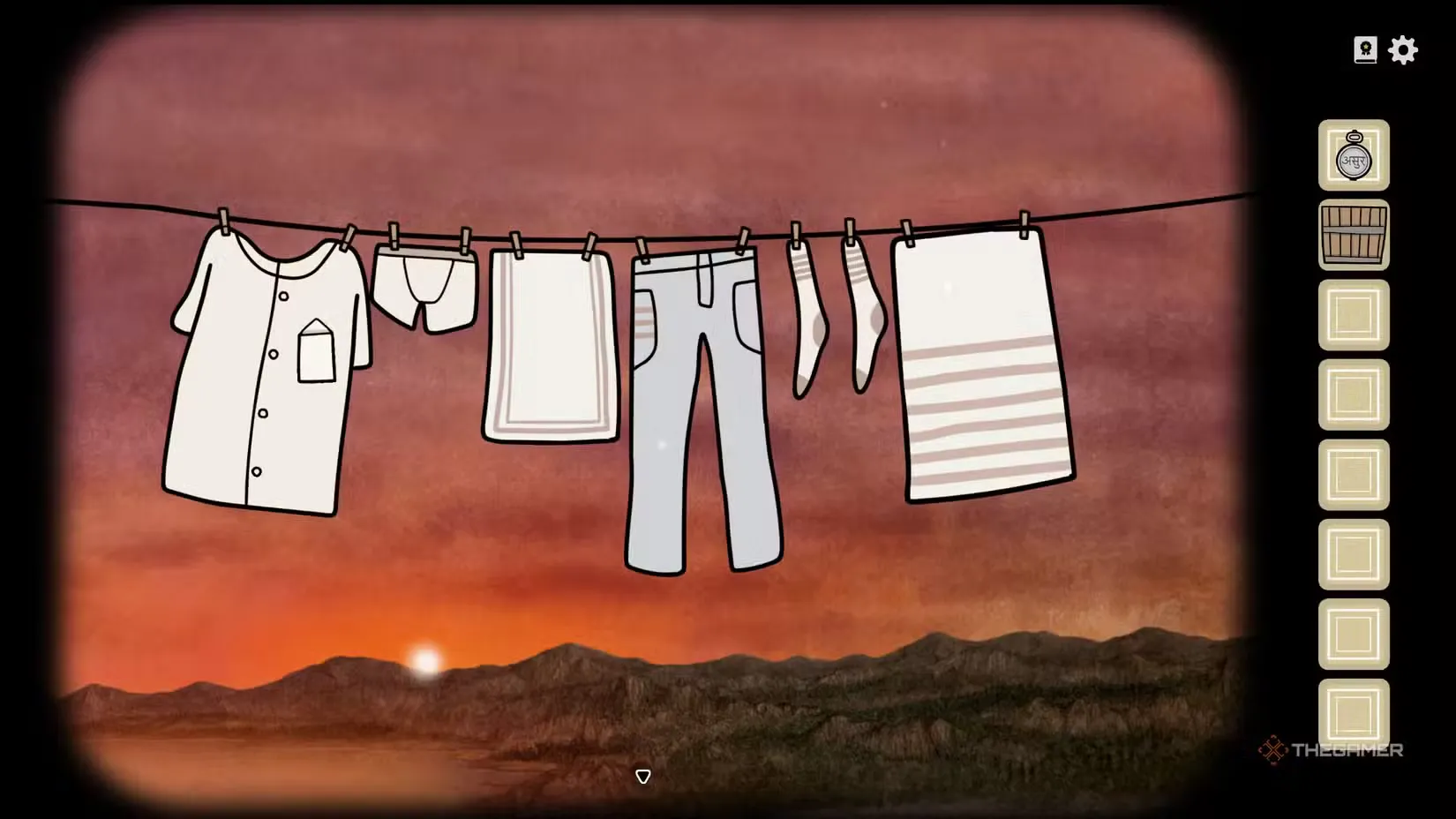 The laundry puzzle solution in Servant of the Lake.
