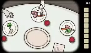 The main course puzzle solution in Servant of the Lake.