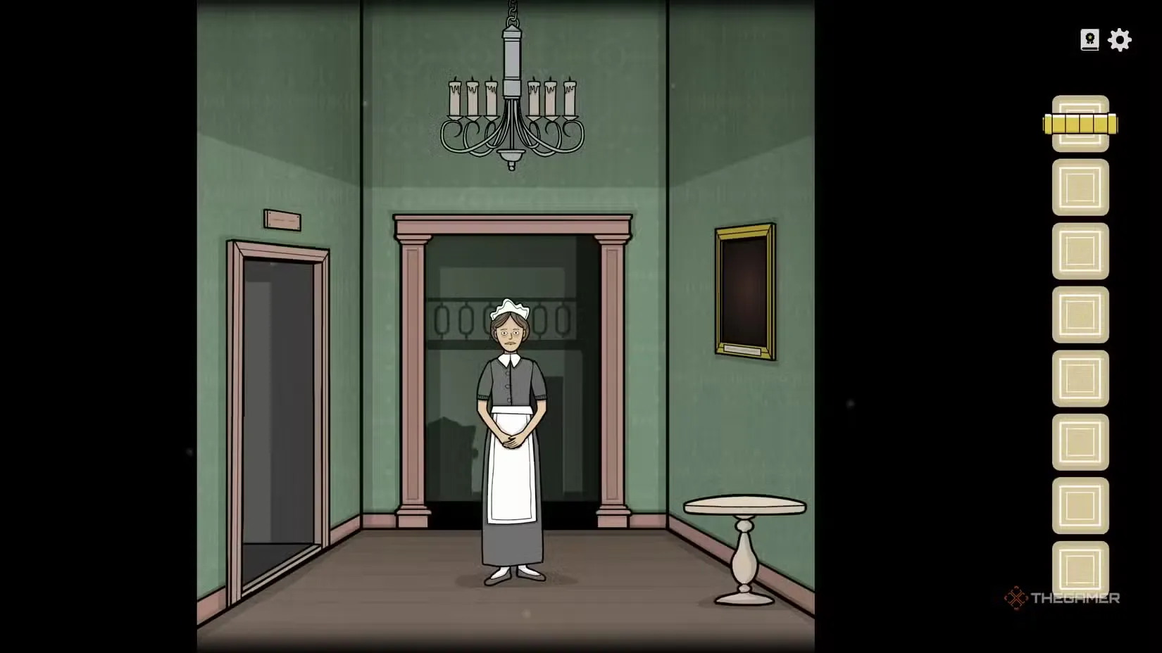 The maid in the hallway in Servant of the Lake.